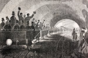 Prova del treno nella metropolitana di Londra nel 1862, da 